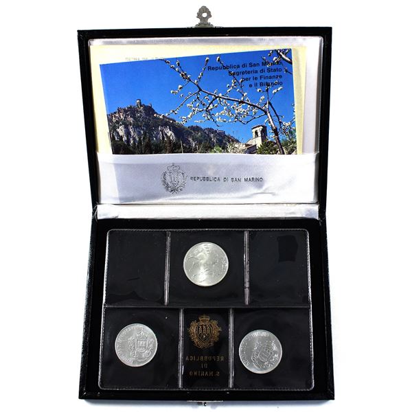 1981 San Marino 2000th Anniversary of the Death of Virgil 3-Piece Set of .835 Silver Coins