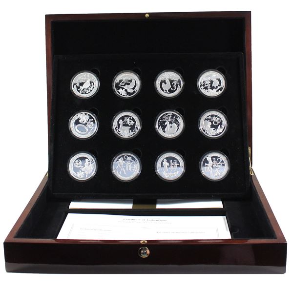 *Niue 2010 $2 Twelve Days of Christmas 12-Piece Fine Silver Set. Mintage of 1500! (Tax Exempt)
