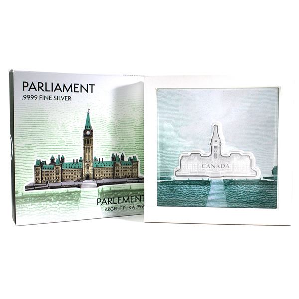 Canadian Heritage Mint 2018 Real Shaped Iconic-Parliament Fine Silver Medallic Art (Tax Exempt)