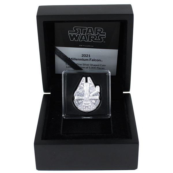 Niue 2021 $2 Star Wars-The Millennium Falcon Fine Silver Coin. Mintage of Only 5000! (Tax Exempt)