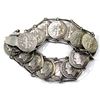 USA Silver 1940s-1950s Coin Bracelet Compiled of 16x Roosevelt Dimes