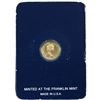 Image 2 : 1980 Franklin Mint-British Virgin Islands $25 Proof. 1.5g .500 Gold Coin. Contains appx. 0.024oz Pur