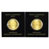 Image 1 : 2x 1g 2021 Canada 50-cent .9999 Gold (Tax Exempt)