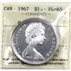Image 1 : 1967 Silver $1 ICCS PL65 Heavy Cameo