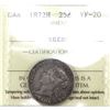 Image 1 : 1872H Canada 25-cent Obverse 2 ICCS VF20