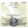 Image 1 : 1968 Canada 10-cent Silver ICCS MS66