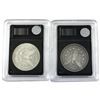 Image 2 : 1882 & 1883 USA Morgan Silver Dollars in Bradford Exchange Holders. 2pcs