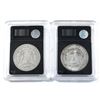 Image 2 : 1878 & 1879 USA Morgan Silver Dollars in Bradford Exchange Holders. 2pcs