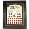 Image 1 : *USA Lincoln Memorial Coinage Set of 29x Pennies in Wooden Display Frame