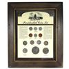 Image 1 : *USA Presidential Coin Set of 13x Coins in Wooden Display Frame