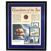 Image 1 : *USA Guardians of the Sea 1-coin Set with 8x Stamps in Acrylic Display Frame