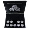 Image 1 : *Somali Republic 2013-2022 100 Shillings Elephants 9-Piece Set of Fine Silver Coins (Tax Exempt)