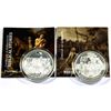 Image 1 : 2x Palau 2017 $2 Biblical Stories Fine Silver Coins w/ Small Enamel Embellishment. 2pcs. (Tax Exempt