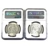 Image 2 : USA Silver Morgan Dollar 1886 UNC Details (clnd) & 1898 MS62 NGC Certified. 2pcs.