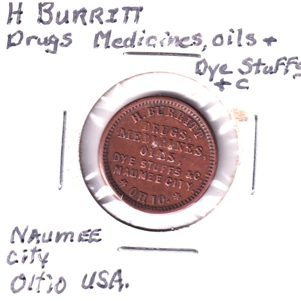 H Burritt Drugs, Medicines, Oils, Dye Stuffs & C, Maumee City Ohio