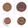 Image 2 : 4x Canada, Vanessa ON-H. Bartholomew Merchant Tokens. Incl: 10-cent, 25-cent, 50-cent, & $1. 4pcs.