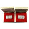Image 1 : 2x 1977-1978 Franklin Mint Sterling Silver Christmas Ingots. 2pcs.