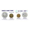 Image 1 : 2x 1967 USA, Franklin Mint-Domestic Gaming Tokens 1/2 Sets. Silver Slipper & Caesar's Palace. 2pcs.