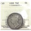 Image 1 : 1898 Canada 50-cent ICCS G6