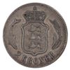 Image 2 : Denmark 1875 Silver 2 Kroner ICCS EF40. Hints of Original Lustre Over Pleasing Russet Surface