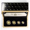Image 1 : 1989 4-coin Gold Proof Maple Leaf Set in Wooden Box, 1oz, 1/2oz, 1/4oz & 1/10oz. (Tax Exempt)