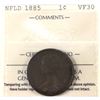 Image 1 : NFLD 1-cent 1885 ICCS VF30