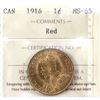 Image 1 : 1-cent 1916 ICCS MS65 Red. Attractive Sienna-Red Surface Throughout