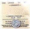 Image 1 : 5-cent 1890H ICCS EF40