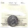 Image 1 : 5-cent 1940 ICCS MS64. Attractive Slate-Grey Lustre