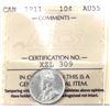 Image 1 : 10-cent 1911 ICCS AU55.