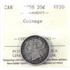 Image 1 : 20-cent 1858 Coinage ICCS VF20