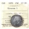 Image 1 : 25-cent 1870 Obv.1 ICCS VF30