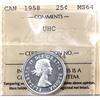 Image 1 : 25-cent 1958 ICCS MS64 UHC. A very attractive strike.