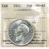 Image 1 : 50-cent 1951 ICCS MS65. Bright flashy coin.