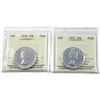 Image 1 : 50-cent 1956 PL64 & 1957 PL66 ICCS Certified. 2pcs.