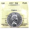Image 1 : 50-cent 1957 ICCS PL66 Cameo. A Bright Flashy Coin