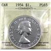 Image 1 : $1 1954 ICCS PL65. Bright mirror finish coin.