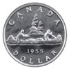 Image 2 : $1 1955 Arnprior ICCS PL65, A bright mirror finish coin.