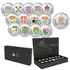 Image 1 : 2018 $5 & 25-cent Heraldic Emblems of Canada, 14-piece Fine Silver Set (Tax Exempt)