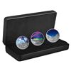 Image 1 : 2019 $20 Sky Wonders, 3-piece Fine Silver Set With Selective Blacklight Colour (Tax Exempt)