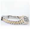 Image 8 : Rolex Ladies 2 Tone Black Diamond Lugs Oyster Perptual Datejust Wristwatch