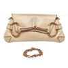 Gucci Beige Leather Mini Hersebit Chain Shoulder Bag