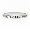 Image 5 : Antique Art Deco Belais 18k White Gold Engraved Milgrain Eternity Band Ring Sz10