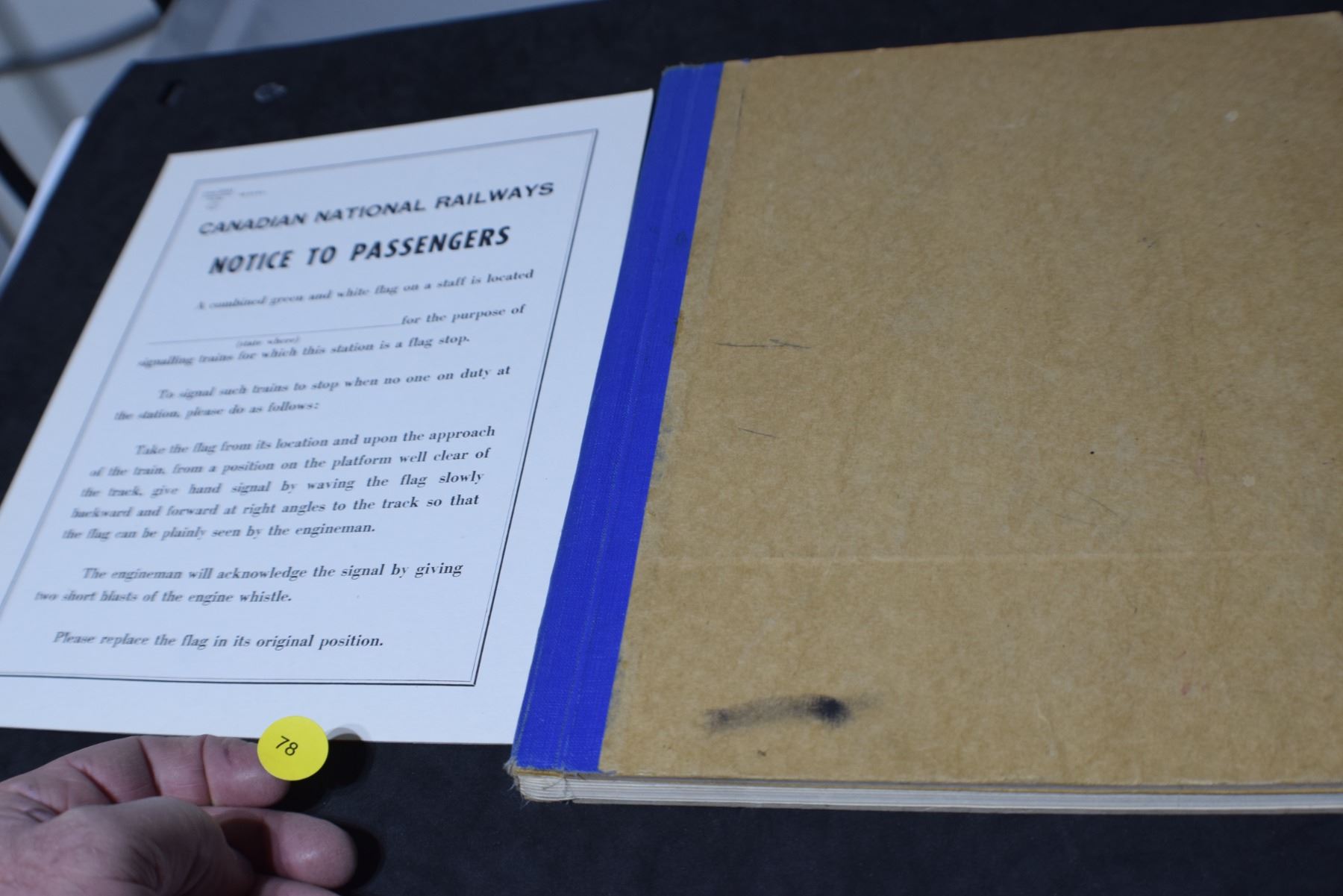 Mint 1954 CNR Poster & Despatch Book