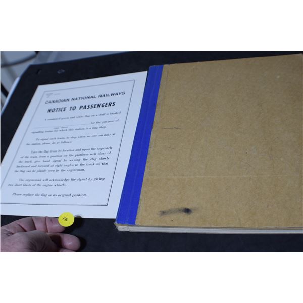 Mint 1954 CNR Poster & Despatch Book