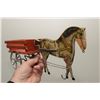 Image 2 : C 1900 Cast & Wood Gibbs Toy - Horse Walks when pushed