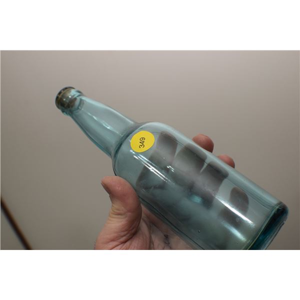 Aqua Blue Beer Bottle