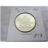 Image 1 : Canadian Silver 1961 Fifty Cent Piece