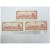 Image 2 : 3 Two Dollar Notes 1954