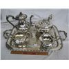 Image 1 : Victorian Plate 5 Piece Tea Set with Tray